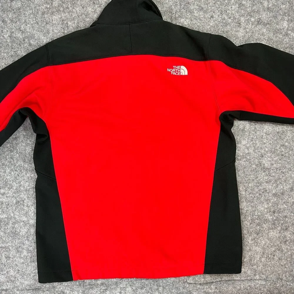 The North Face Apex Softshell Jacket Mens Medium M Red Black Full Zip Outdoor